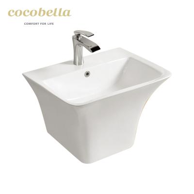 China Modern Sink Modern Popular Bathroom Hotel Wall Mounted Hung Basin for sale