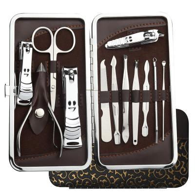 China Personal Care 12 Pieces Private Label Nail Set Manicure Stainless Steel Sets Beauty Manicure Pedicure Set for sale