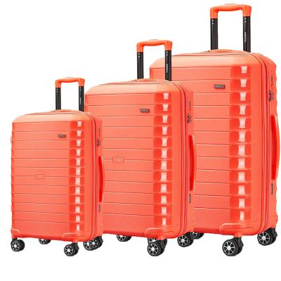 China Fashionable 2023 Hot Selling PP Luggage Set New Trolley Luggage Suitcase Travel 3 Pieces luggage racks for suitcases for bedroom for sale