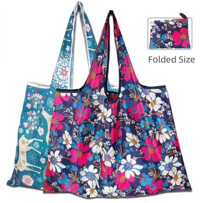 China Reusable High Quality Reusable Washable Grocery Tote Bag 210D Oxford Zipper Foldable Shopping Bags for sale