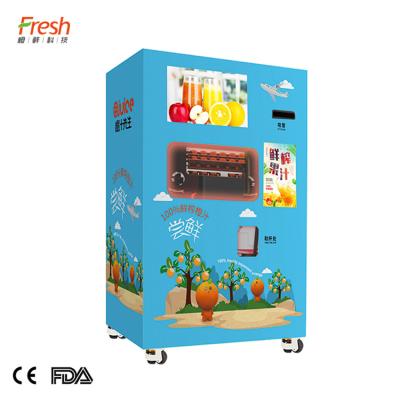 China hot sale green bill acceptor fresh fruit juice vending machine for sale