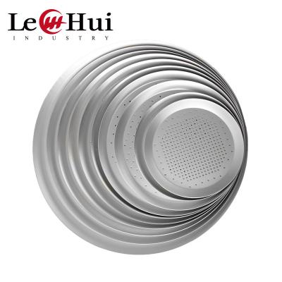 China Stocked Non Stick Aluminum Pizza Pan 14inch Pizza Pan With Holes Pizza Pans Round for sale