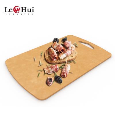 중국 Sustainable Non-slip Fiberboard Cutting Board Wood Fruit Chopper Bread Steak Cutting Tray Wood Cutting Board For Kitchen 판매용