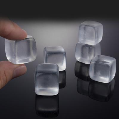 China Diamond Ice Cube Reusable Whiskey Cooling Wine Glasses Set Disposable Hot Sale Custom Whiskey Stones Wine Glasses Cube Ice Stones zu verkaufen