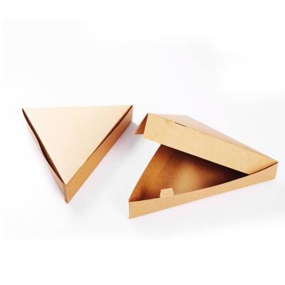 Chine Disposable Triangle Pizza Box Custom Printed Kraft Paper Food Grade Cardboard EnvironmentYellow 16inches Biodegradable Slice Pizza Paper Box One à vendre