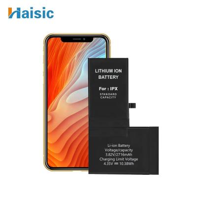 China Facoty Mobile Phone Direct Selling OEM Logo 3.82V 2716mAh Replacement Mobile Phone Battery For iPhone X for sale