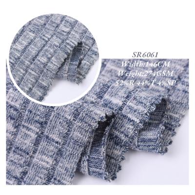 China Stretch China Factories Absorbent-Moisture Stretch 10*4 TR Wick Stretch Yarn Dyed Rib Fabric For Hoodies for sale