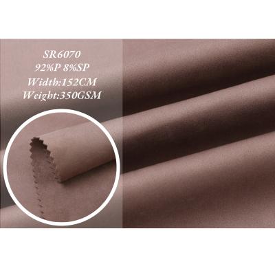 China Customized Anti-Static Good-Price Wrinkle Resistant Stretch Suede Fabric For Leisure Outerwear for sale