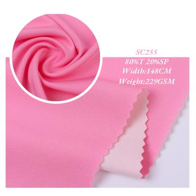 China Factory direct supply anti pill polyester cation scuba resistant stretch fabric for dress for sale