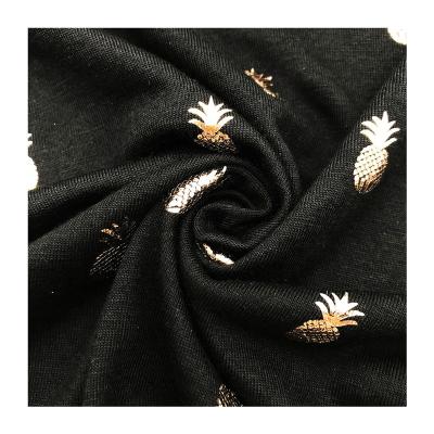 China 200gsm Rayon Foil Print Elastic Jersey Fabric Good Quality Skin-friendly Stretch Moisture-wicking For Hoodies for sale