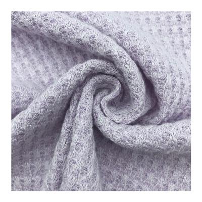 China Hot-Wholesale Stretch Wrinkle-Resistant 265gsm TR Stretch Dyed Elastic Waffle Fabric For Hoodies for sale