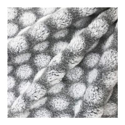 China 2022 new style coral melang-grey Shrink-resistant Wrinkle-resistant jacquard fleece fabric Shrink-resistant 300gsm for outwear for sale