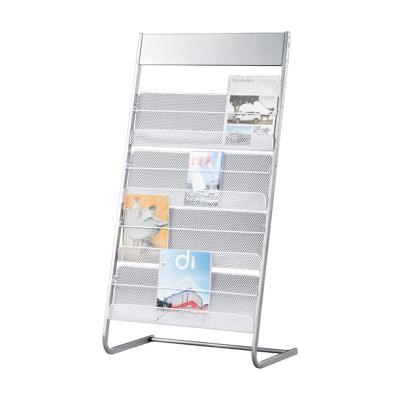 China Sustainable Floor-standing Manual Magazine Information Storage Rack Book Newspaper Display Rack for sale