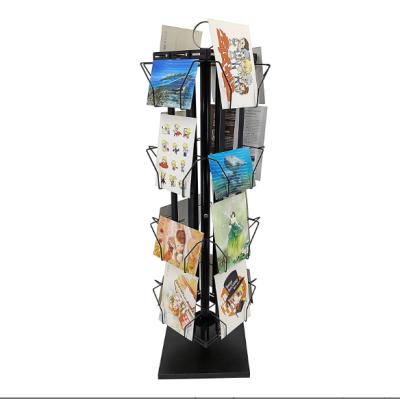 Китай Adjustable Postcard Organizer Stand 16 Pockets Tier Iron Greeting Card Holder Display Stand 4 продается