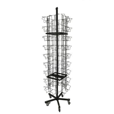 중국 Iron Side Four Turning 36 Pockets Show Greeting Card Display Rack 판매용