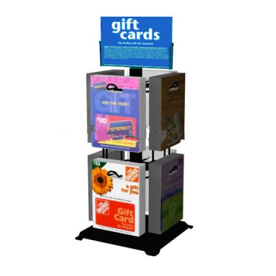 中国 Custom 4 Counter Spinner Rotating Sided Gift Card Display Rack 販売のため