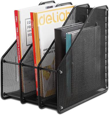 China Modern New Arrival Metal Mesh Magazine Bracket Tissue Storage File Rack for sale