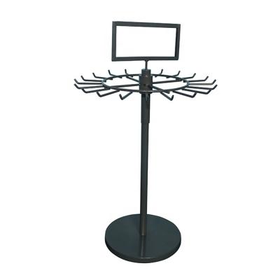 China Iron Countertop Spinner 20 Hooks Display Stand For Belts for sale