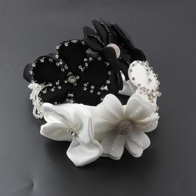 China Headwear Fashion Fabric Non-slip Flower Inlaid New Headwear New Lovely Rhinestone Pearl Tassel Tersonality Teauty Hair Girl Hair Accessories 98 for sale