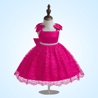 China Washable Summer Princess Birthday Formal Floral Pink Dress For Babies for sale