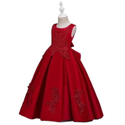 China European and American Washable High-end Girls Princess Dresses Children Host Party Dress for sale