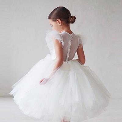 China Washable Flower Girls' Dresses Lace Up Wedding Dress For Kids for sale