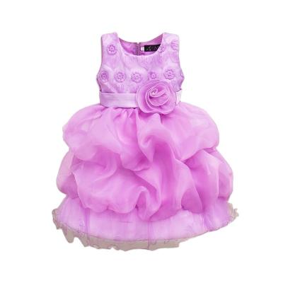 China Latest Baby Washable Wholesale Sleeveless Party Wear Dresses For Girls for sale