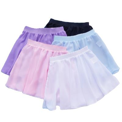 China Soft Children's Dance Training Clothes Chinese Girl Gauze Skirt Girl's Ballet Chiffon Dance Skirt for sale