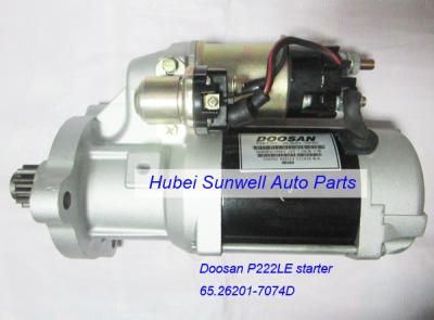 China Doosan P222LE engine starter 65.26201-7074D / 65.26201-7074 for sale