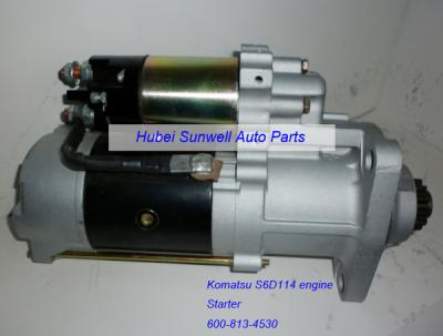 China Komatsu PC300 / PC400 excavator starter S6D114 engine starter 600-813-4530 for sale