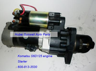 China Komatsu PC300-3 / PC400-3 excavator starter S6D125 engine starter 600-813-3530 for sale