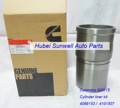 China QSX15 engine cylinder liner 4089153 / 4101507 for sale