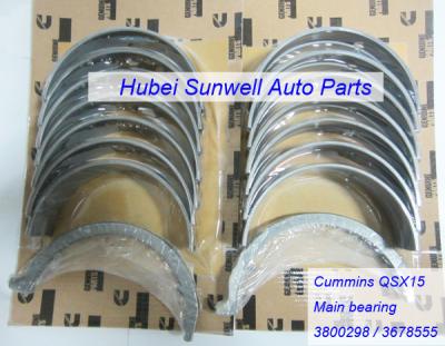 China Cummins QSX15 engine main bearing 3800298 / 3678555 for sale