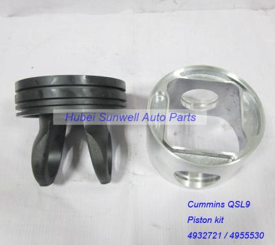 China Cummins QSL9 engine piston kit 4955530, Cummins engine piston 4932721,4934661 for Dongfeng truck for sale