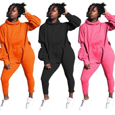 China Two Piece Sets JY43 Women 2pc Pants Set Women 2pcs Hoodie Pure Color Casual Waterproof Raincoat for sale