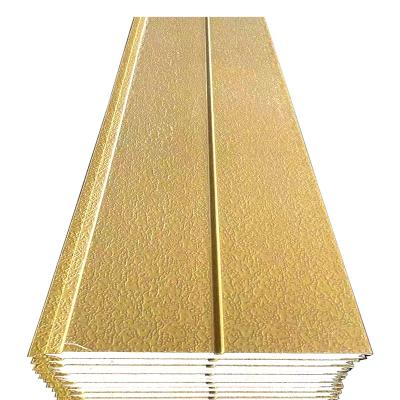 China Modern Prefab House Material Exterior Thermal Insulated PU Sandwich Panel Price for sale