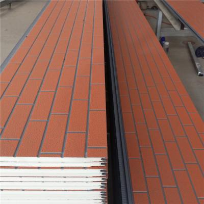 China Traditional Lightweight Steel Metal Insulation Exterior Wall PU Decorative Siding Sandwich Panel for sale