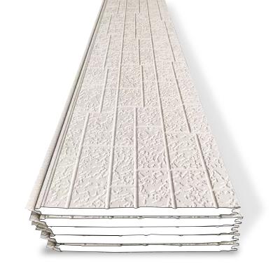 China Industrial Prefab House Brick Texture Metal Siding Panel 16mm 20mm PU Sandwich Panel From Best Supplier for sale