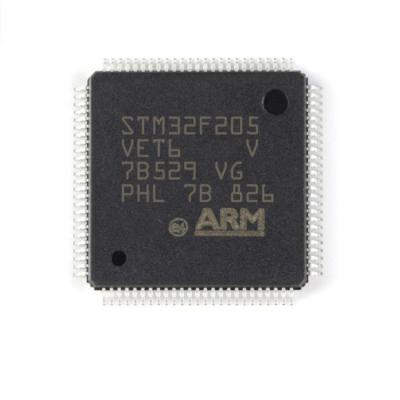 China New Original LQFP-100 MCU 120MHz 512KB Microcontroller 132KB Standard 32-Bit Flash Chip STM32F205VET6 for sale