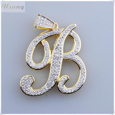 China CLASSIC Hip Hop Iced Out Gold Plated English Letter Pendant for sale