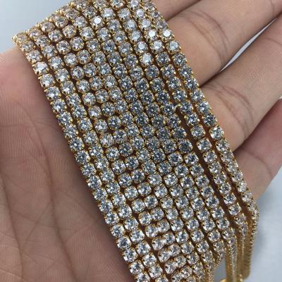 China Choker Style 3mm 925 Sterling Silver Silver CZ Diamond Tennis Chain for sale