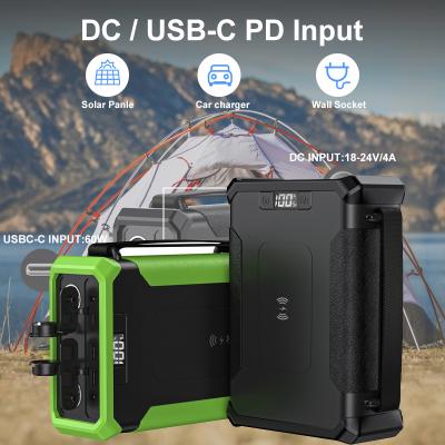 China 12V Power Station 12V DC Cigar Lighter 100000 Mah Usbc Portable 12Vot Lifepo4 Wireless Fast Charging Support 85W Charging Power Station for sale