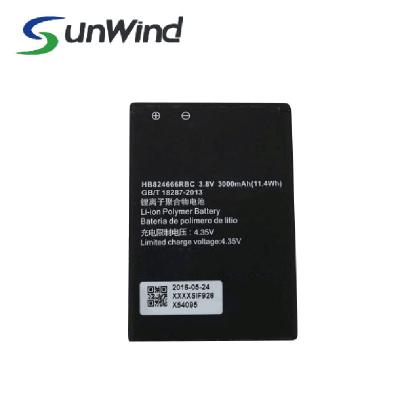 China Router 3.8v 3000mah Gb/T Wireless Router Battery Hb824666Rbc 18287-2013 For Huawei E5577 Wifi Battery for sale