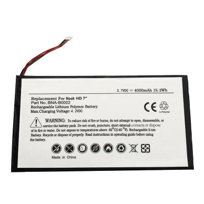 China Replacement Tablet PC Battery 4000mAh BNA-B0002 L83-4977-266-01-4 for Barnes & Noble RECOIN HD 7 BNRV400 BNTV400 for sale