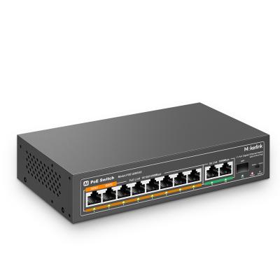 China POE MokerLink 11 Port Gigabit PoE Switch with 8 PoE+ Port, 2 Gigabit Uplink, 1 SFP Port, 120W AI Sensing, Qos, Metal Fanless for sale