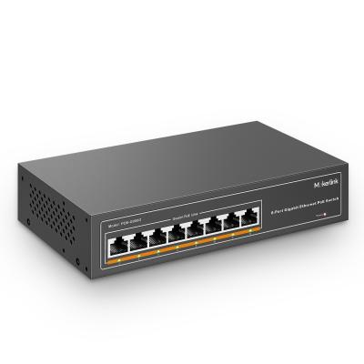 China POE MokerLink 8 Port Gigabit PoE Switch, 8 Ports 1000Mbps, 802.3af/at 120W, Metal PoE+ Unmanaged Fanless plug and play for sale