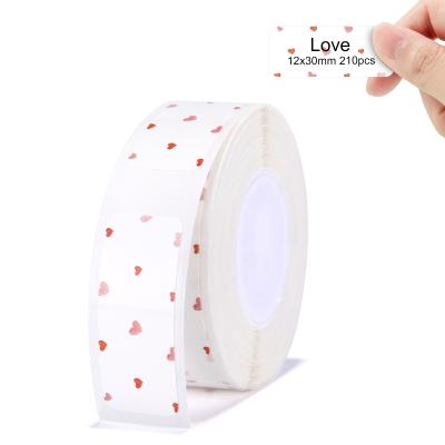 China Black and White Label Tape for D11/D110 The Maker, Self-Adhesive Sticker Paper Thermal Printer, Waterproof TearProof, Easy to Replace (Love) for sale