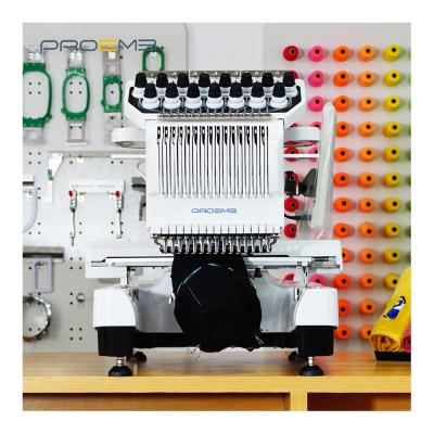 China Best free shipping Hat/T-shirt/flat/3D/sequin/cording/flat beading embroidery PROEMB embroidery machine single head embroidery machine for sale