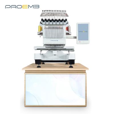 China Hat/T-shirt/flat/3D/sequin/cording/beading embroidery PROEMB computerized embroidery machine for clothes embroidery high quality single head machine for sale