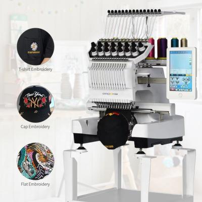 China High Quality Automated Single Head Embroidery PROEMB computer embroidery machine wholesale hat/T-shirt/flat/3D/sequin/cording/beading machine for sale